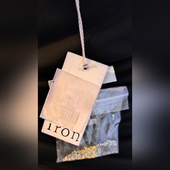 NWTIron Boutique Black LBD Bodycon Moto Goth Event Asymetric Chain Dress SZ XS/S - Picture 5 of 6